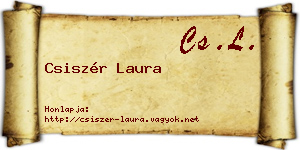 Csiszér Laura névjegykártya